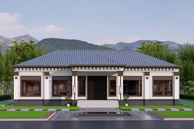 C-1-0020 新中式1层别墅外观效果图