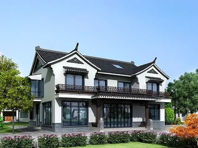 C-2-0010 乡村田园2层别墅外观效果图