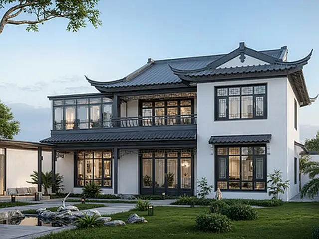 C-2-0025 新中式2层别墅外观效果图