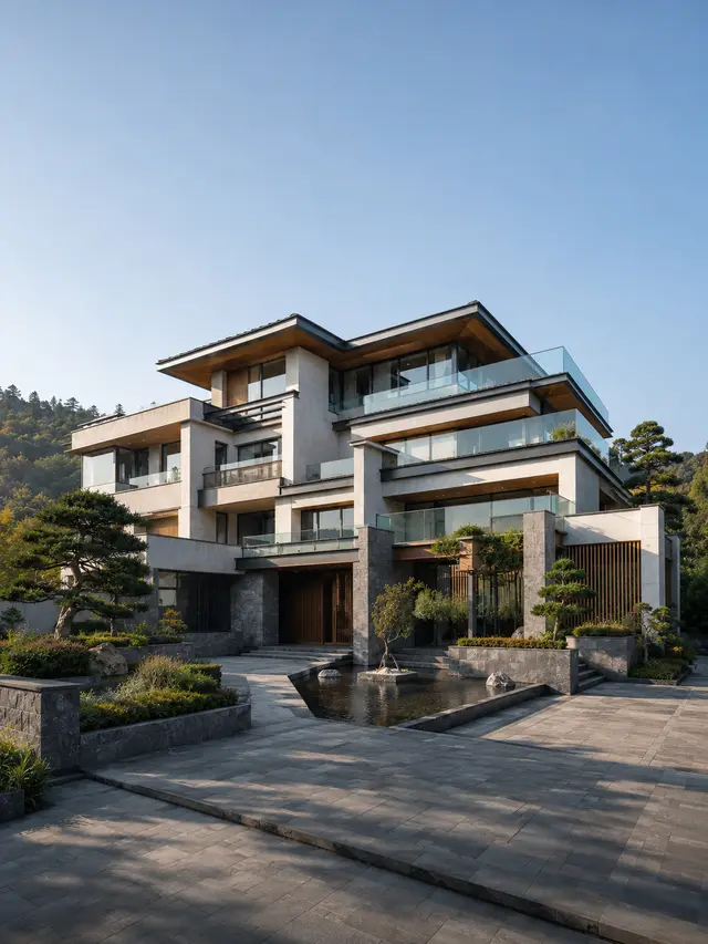 M-4-0026 现代4层别墅外观效果图